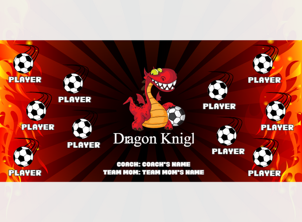 Dragons OF Doom - Soccer - Pole Pocket Banner
