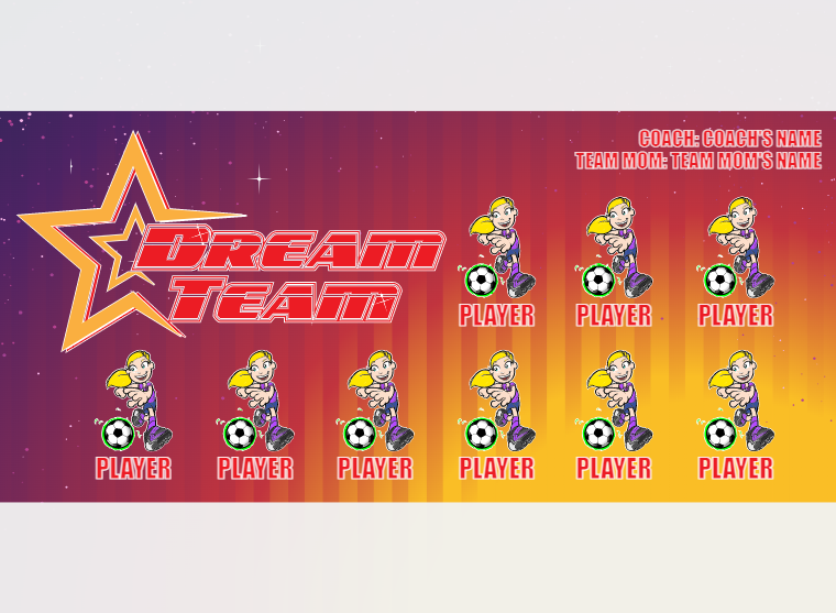 Dreamteam - Soccer - Pole Pocket Banner