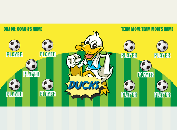 Duck 02 - Soccer - Pole Pocket Banner