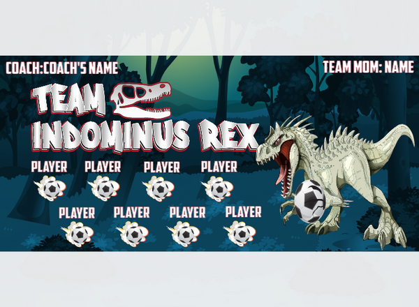 Team Indominus REX - Soccer - Pole Pocket Banner