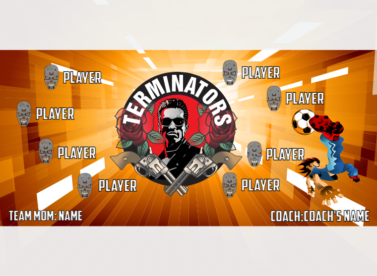 Terminator - Soccer - Pole Pocket Banner