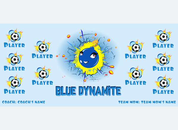 Dynamite Blue - Soccer - Pole Pocket Banner