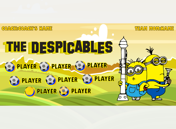 THE Despicables - Soccer - Pole Pocket Banner