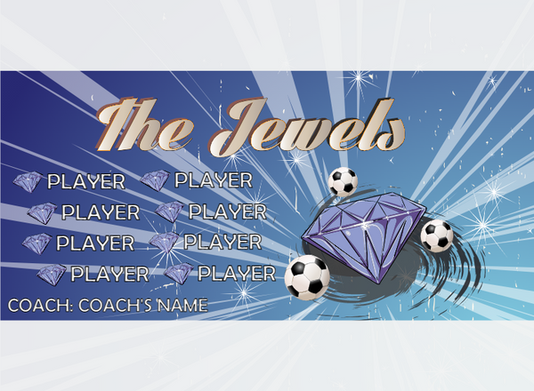 THE Jewels - Soccer - Pole Pocket Banner