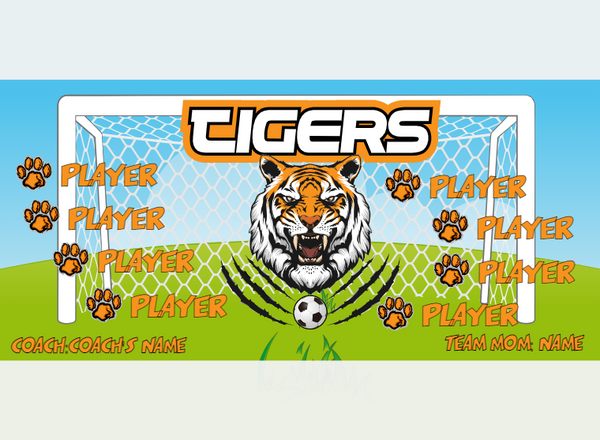 Tigers 1 - Soccer - Pole Pocket Banner