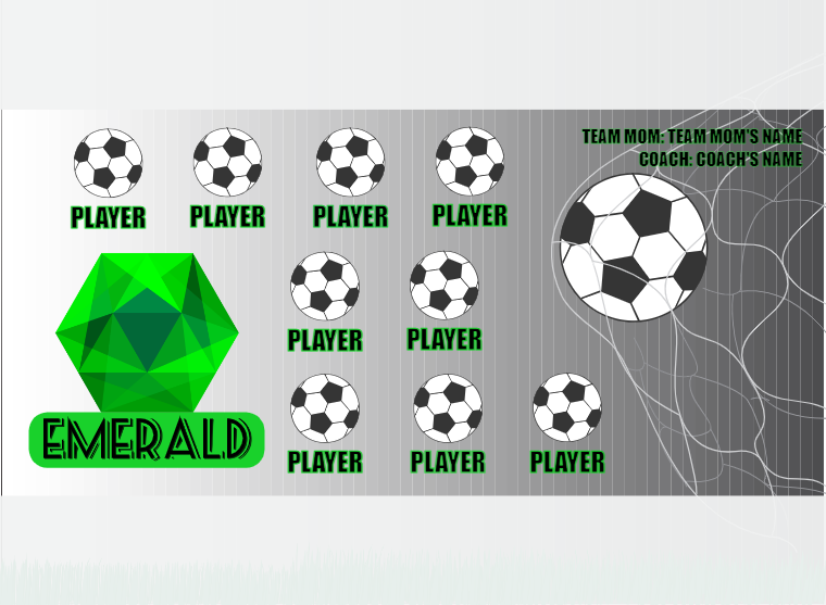 Emeralds - Soccer - Pole Pocket Banner