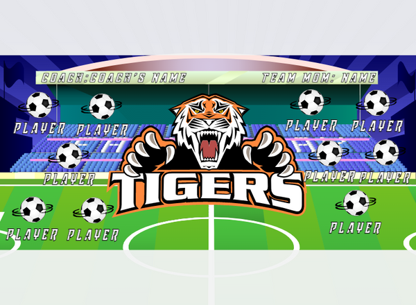 Tigers - Soccer - Pole Pocket Banner