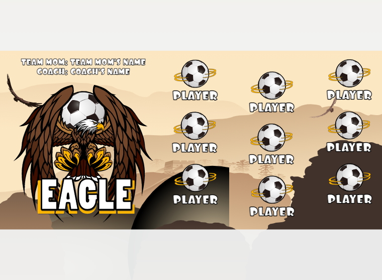 Eagle - Soccer - Pole Pocket Banner