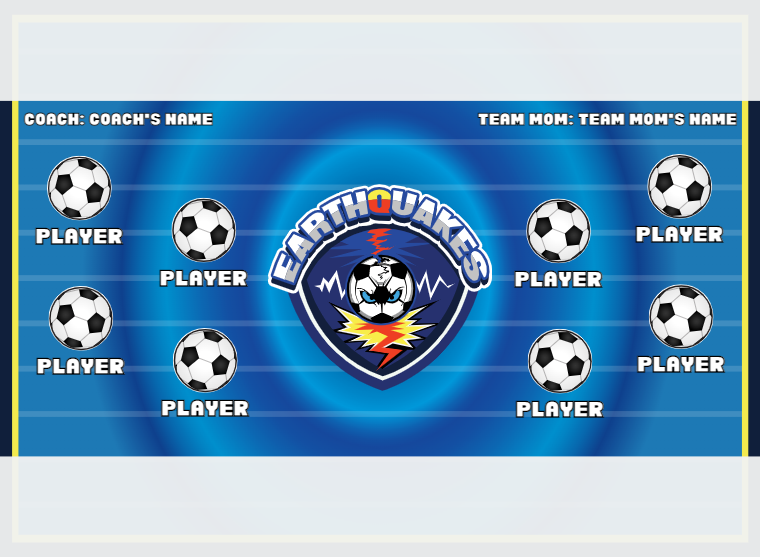 Earthquakes 1 - Soccer - Pole Pocket Banner