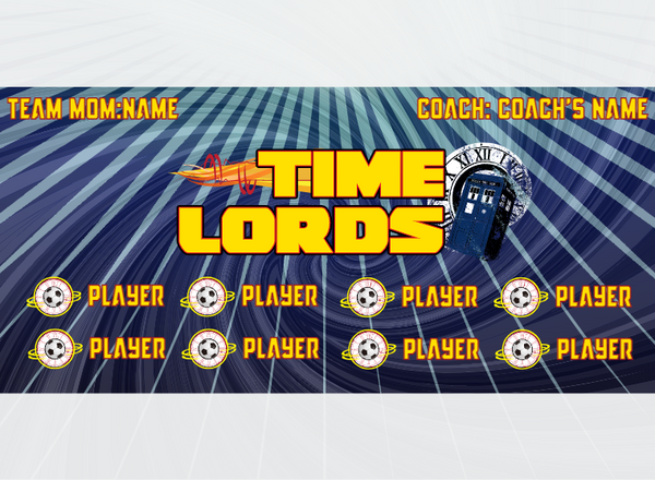 Time Lords - Soccer - Pole Pocket Banner