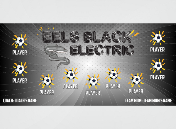 Eels Black Electric - Soccer - Pole Pocket Banner