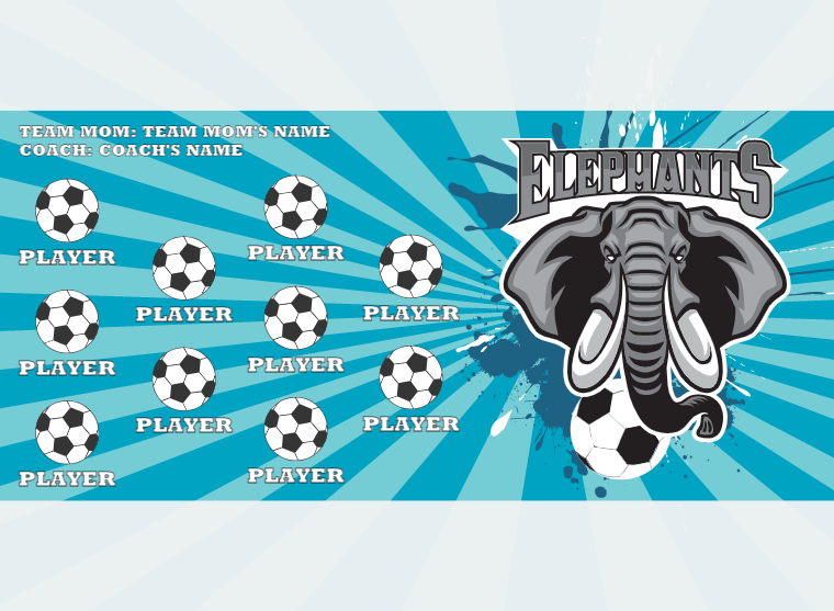 Elephents - Soccer - Pole Pocket Banner