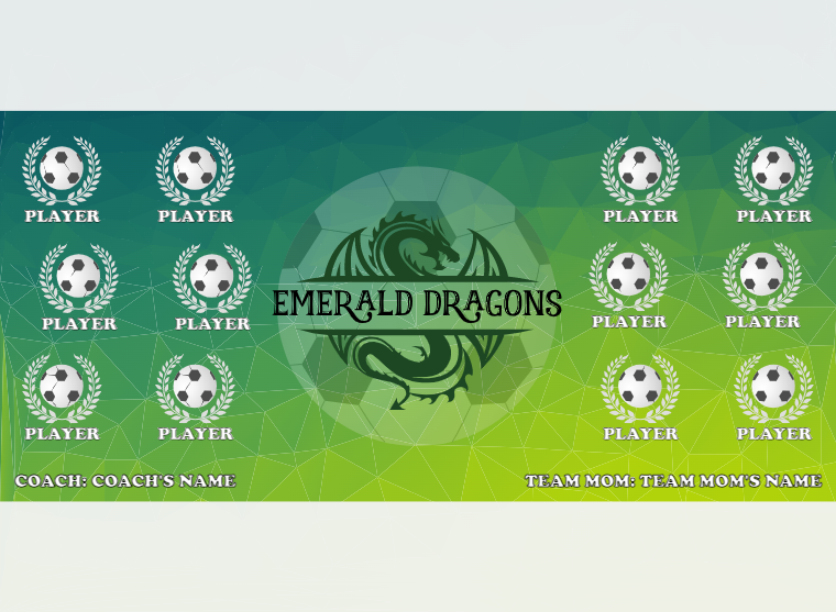 Emerald Dragons - Soccer - Pole Pocket Banner