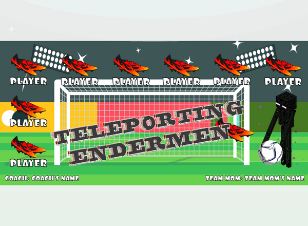 Endermen Teleporting - Soccer - Pole Pocket Banner