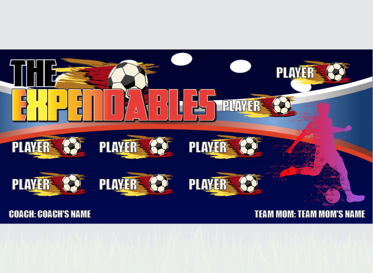 Expendables - Soccer - Pole Pocket Banner
