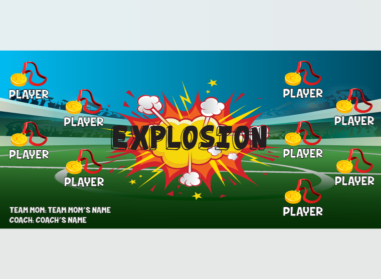 Explosion - Soccer - Pole Pocket Banner