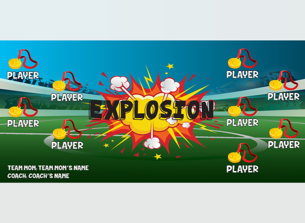 Explosion - Soccer - Pole Pocket Banner