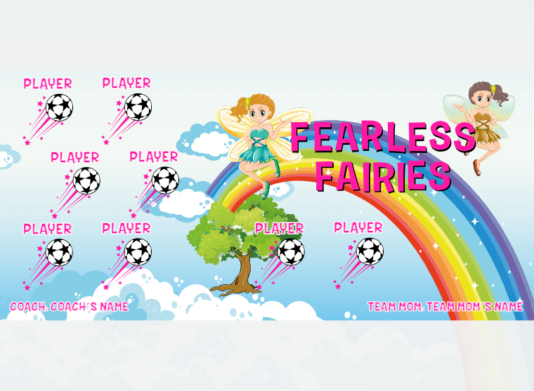 Fearless Fairies - Soccer - Pole Pocket Banner