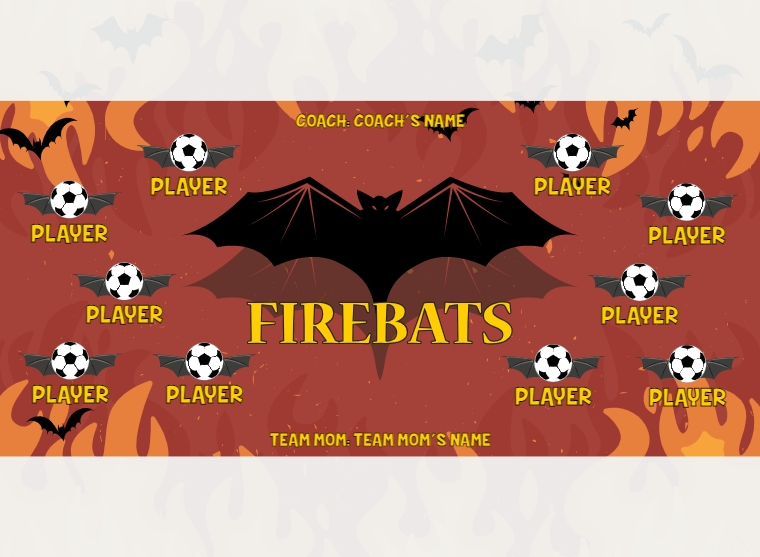 Fire BAT - Soccer - Pole Pocket Banner