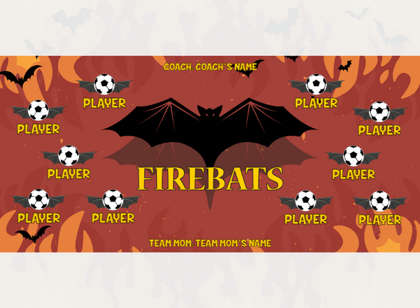 Fire BAT - Soccer - Pole Pocket Banner