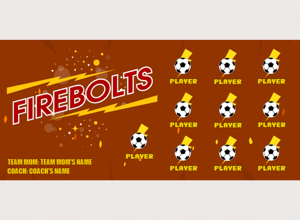 Fire Bolts - Soccer - Pole Pocket Banner