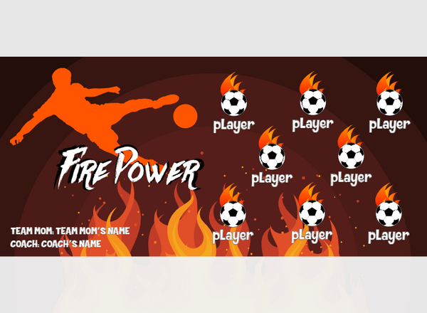 Fire Power - Soccer - Pole Pocket Banner