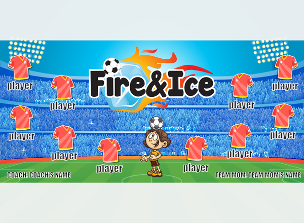 Fireice - Soccer - Pole Pocket Banner