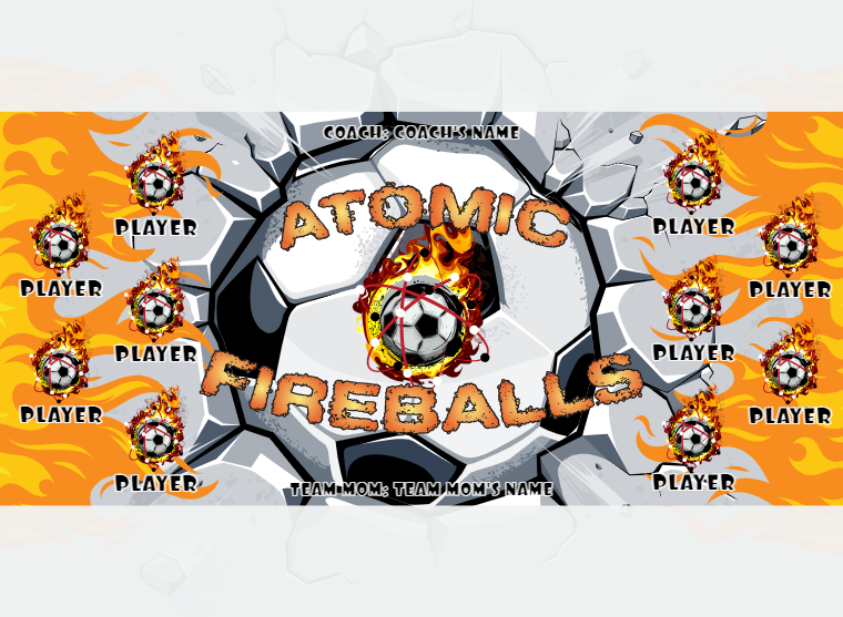 Fireballs Atomic - Soccer - Pole Pocket Banner