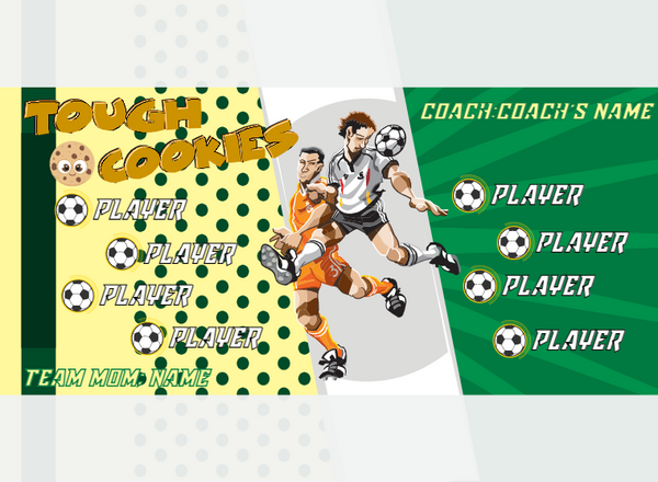 Tough Cookies - Soccer - Pole Pocket Banner