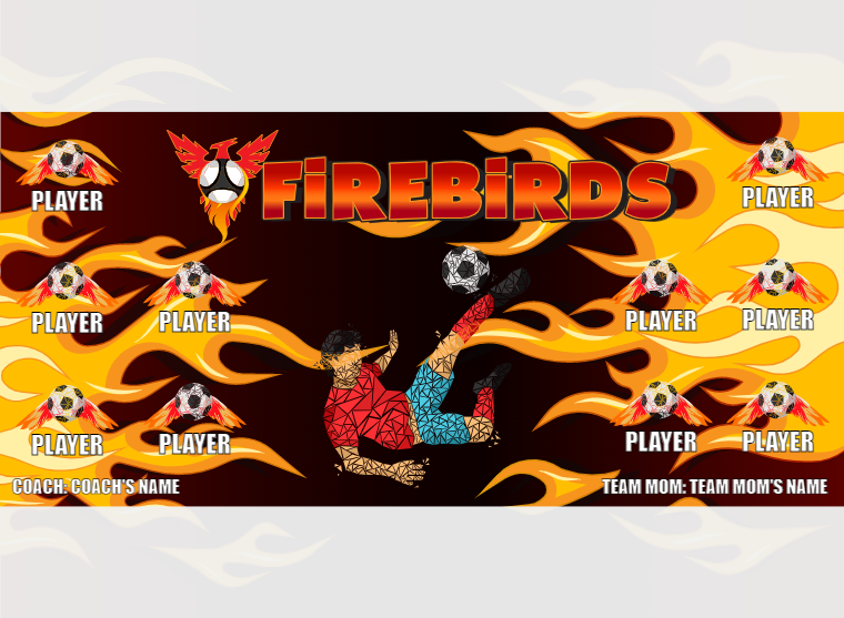Firebirds - Soccer - Pole Pocket Banner