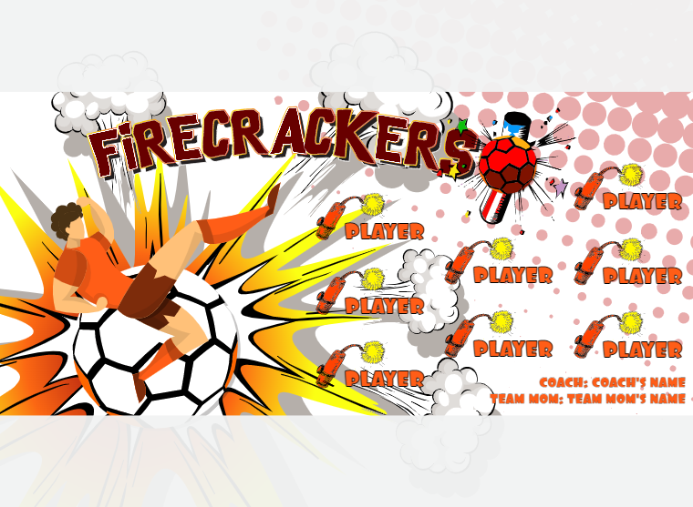 Firecrackers - Soccer - Pole Pocket Banner