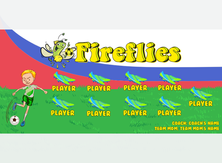 Fireflies - Soccer - Pole Pocket Banner
