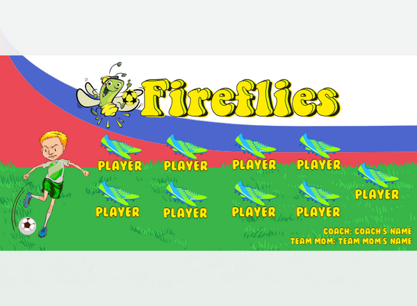 Fireflies - Soccer - Pole Pocket Banner