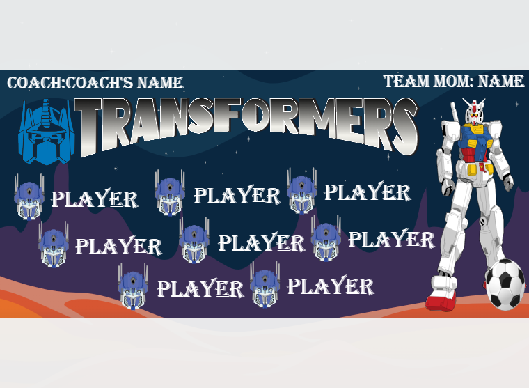 Transformers 2 - Soccer - Pole Pocket Banner