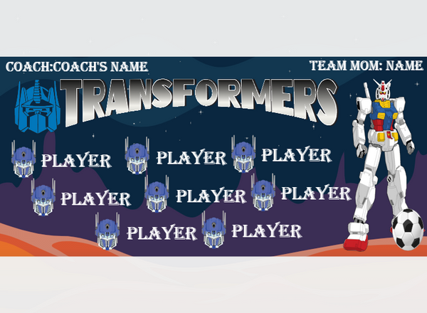Transformers 2 - Soccer - Pole Pocket Banner