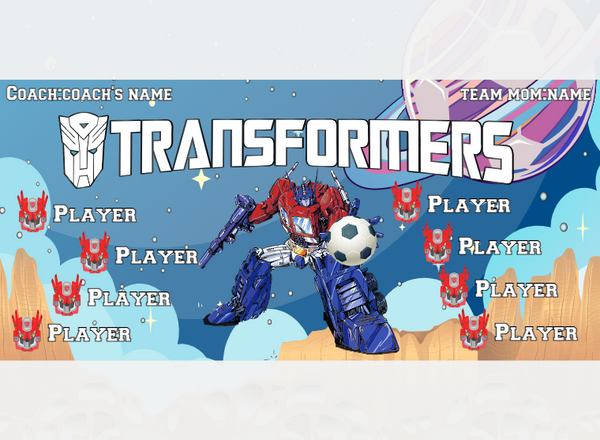Transformers - Soccer - Pole Pocket Banner
