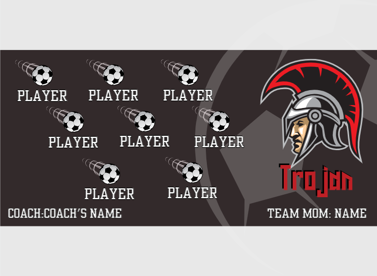 Trojan - Soccer - Pole Pocket Banner