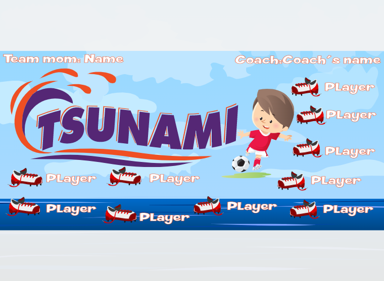 Tsunami 2 - Soccer - Pole Pocket Banner