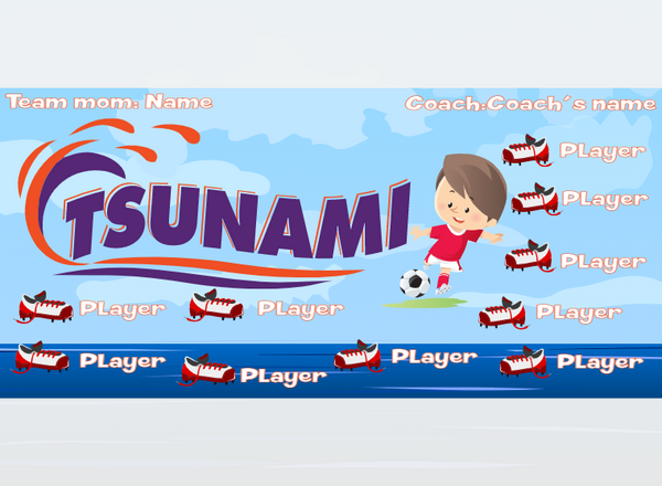 Tsunami 2 - Soccer - Pole Pocket Banner