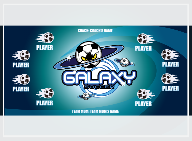 Galaxy 2 - Soccer - Pole Pocket Banner