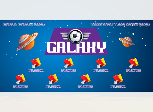 Galaxy 3 - Soccer - Pole Pocket Banner
