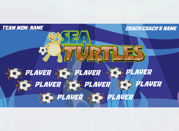 Turtles SEA - Soccer - Pole Pocket Banner
