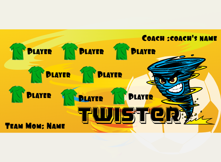Twister - Soccer - Pole Pocket Banner