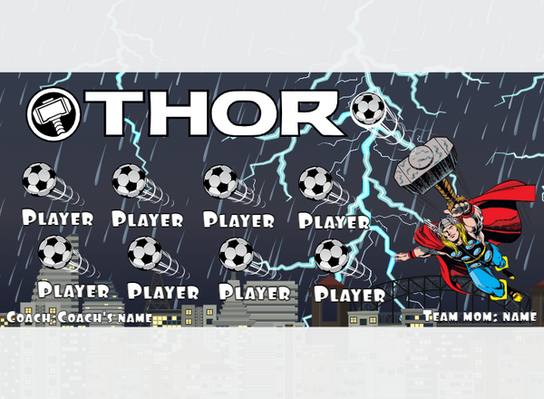Thor - Soccer - Pole Pocket Banner
