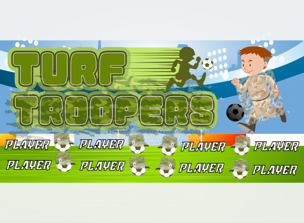 Turf Troopers - Soccer - Pole Pocket Banner