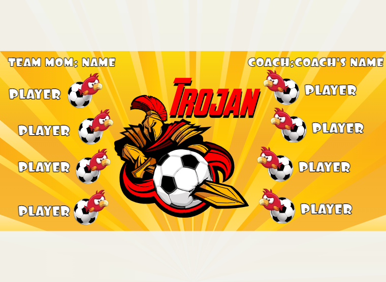 Trojan 2 - Soccer - Pole Pocket Banner