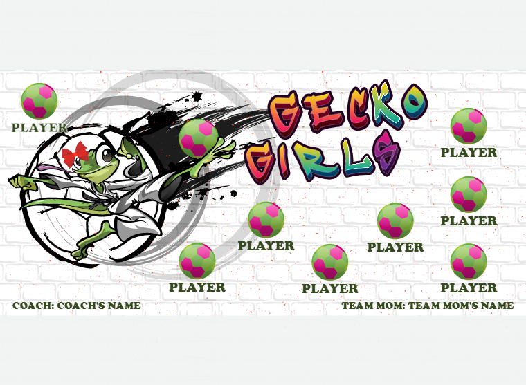 Gecko Girls - Soccer - Pole Pocket Banner