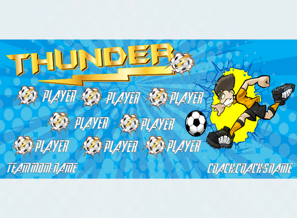 Thunder - Soccer - Pole Pocket Banner