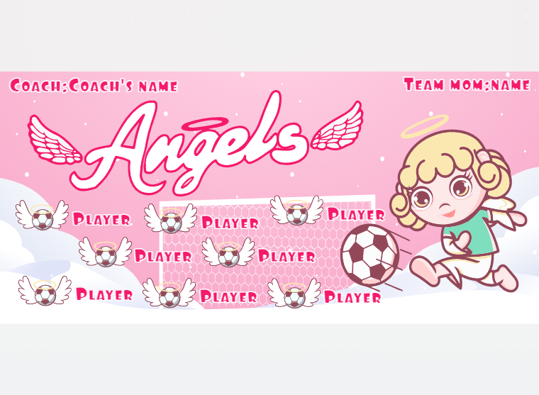 Angel 2 - Soccer - Pole Pocket Banner