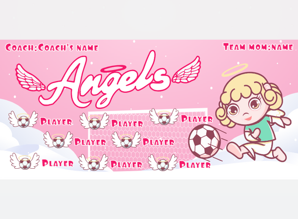 Angel 2 - Soccer - Pole Pocket Banner